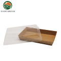 Rectangle Biodégradable Kraft Paper Food Lunch Bento Box